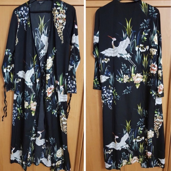Kimono Maxi Wrap Dress - Picture 6 of 8
